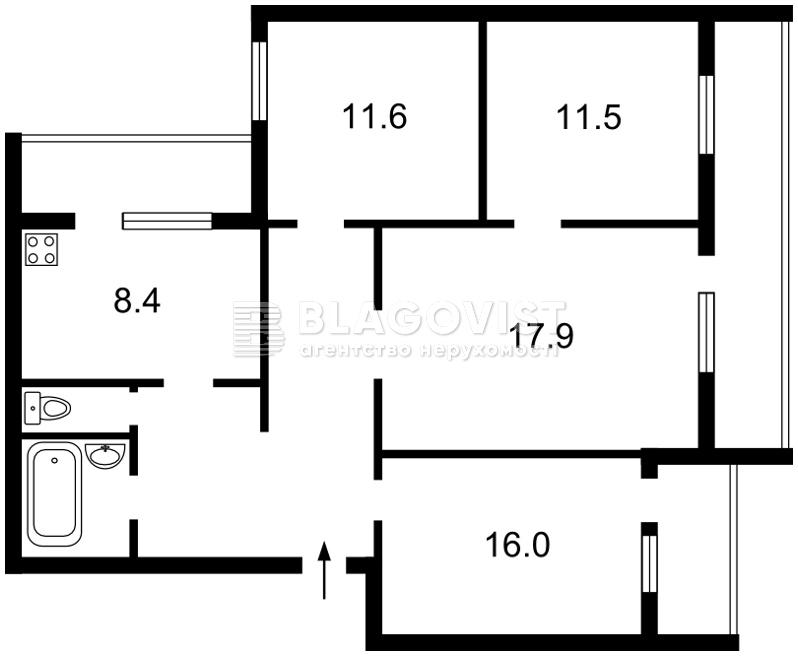 Apartment X-26564, Balzaka Onore de, 68, Kyiv - Photo 4