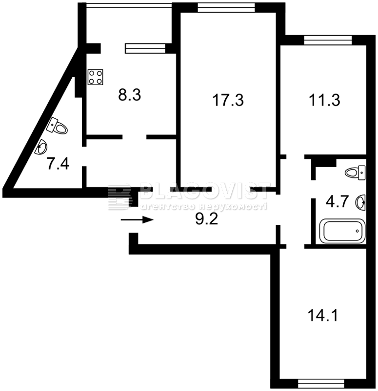 Квартира G-370739, Здановської Юлії (Ломоносова), 85а, Київ - Фото 8