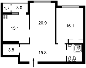 Квартира R-38559, Верхогляда Андрея (Драгомирова Михаила), 15а, Киев - Фото 5