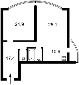 Квартира Лобановського Валерія, 11, Чайки, F-46071 - Фото2