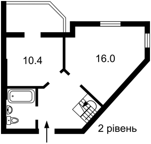 Квартира Хмельницького Богдана, 1в, Святопетровское (Петровское), D-39060 - Фото 3