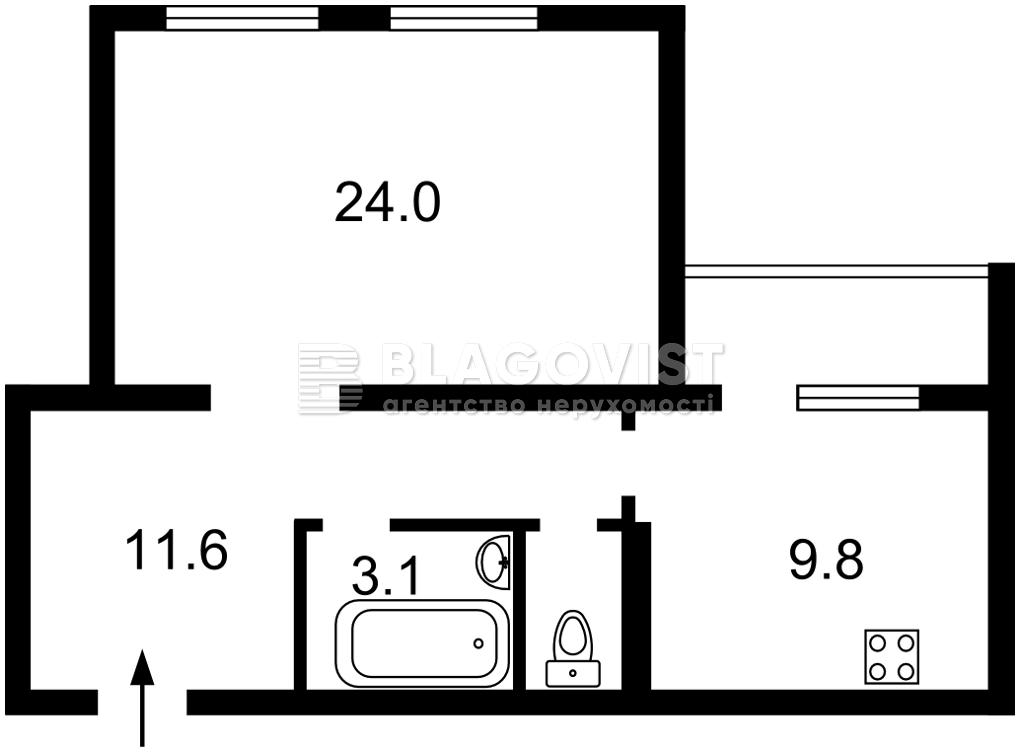 Apartment R-54049, Bratstva tarasivtsiv (Dekabrystiv), 12/37, Kyiv - Photo 6