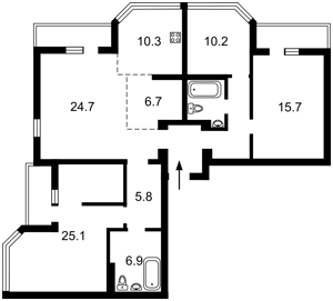 Квартира R-58844, Придорожняя, 1, Зазимье - Фото 2