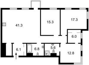 Квартира P-32514, Тютюнника Василия (Барбюса Анри), 39/2 корпус 2, Киев - Фото 4