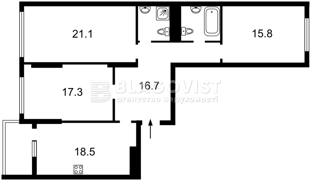 Apartment P-32541, Bulvarno-Kudriavska (Vorovskoho), 17, Kyiv - Photo 9