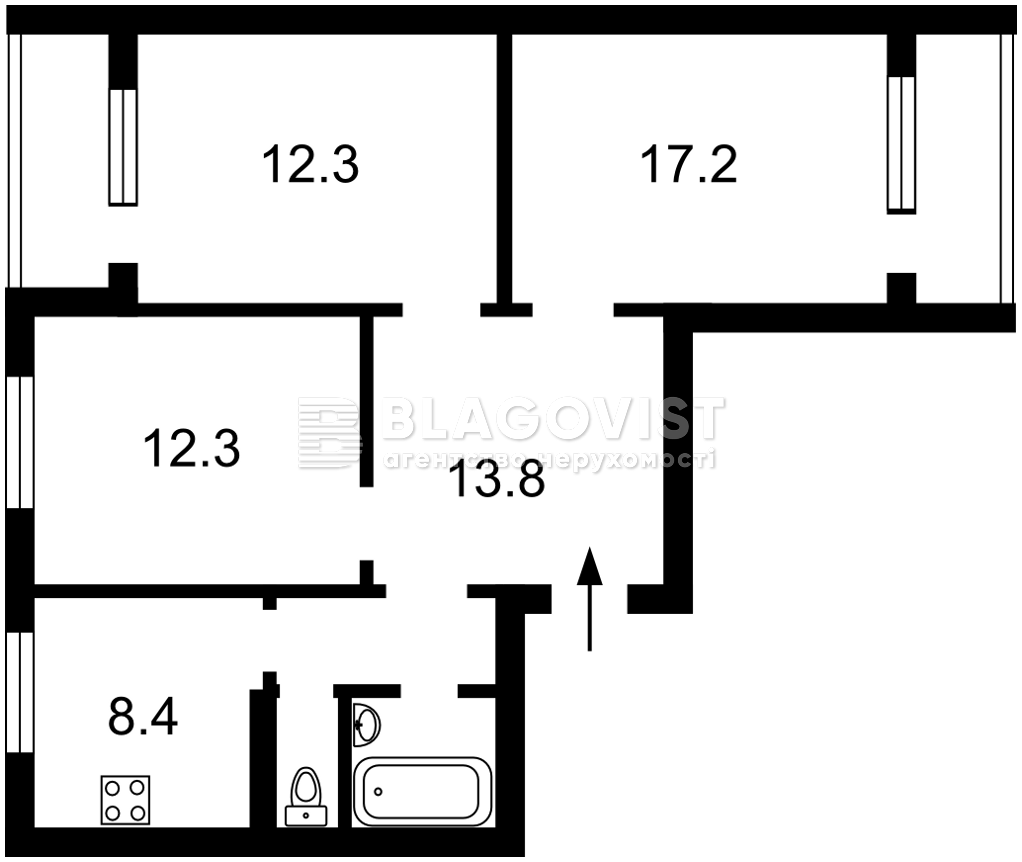 Apartment C-113301, Honhadze Heorhiia avenue (Radianskoi Ukrainy avenue), 20в, Kyiv - Photo 3