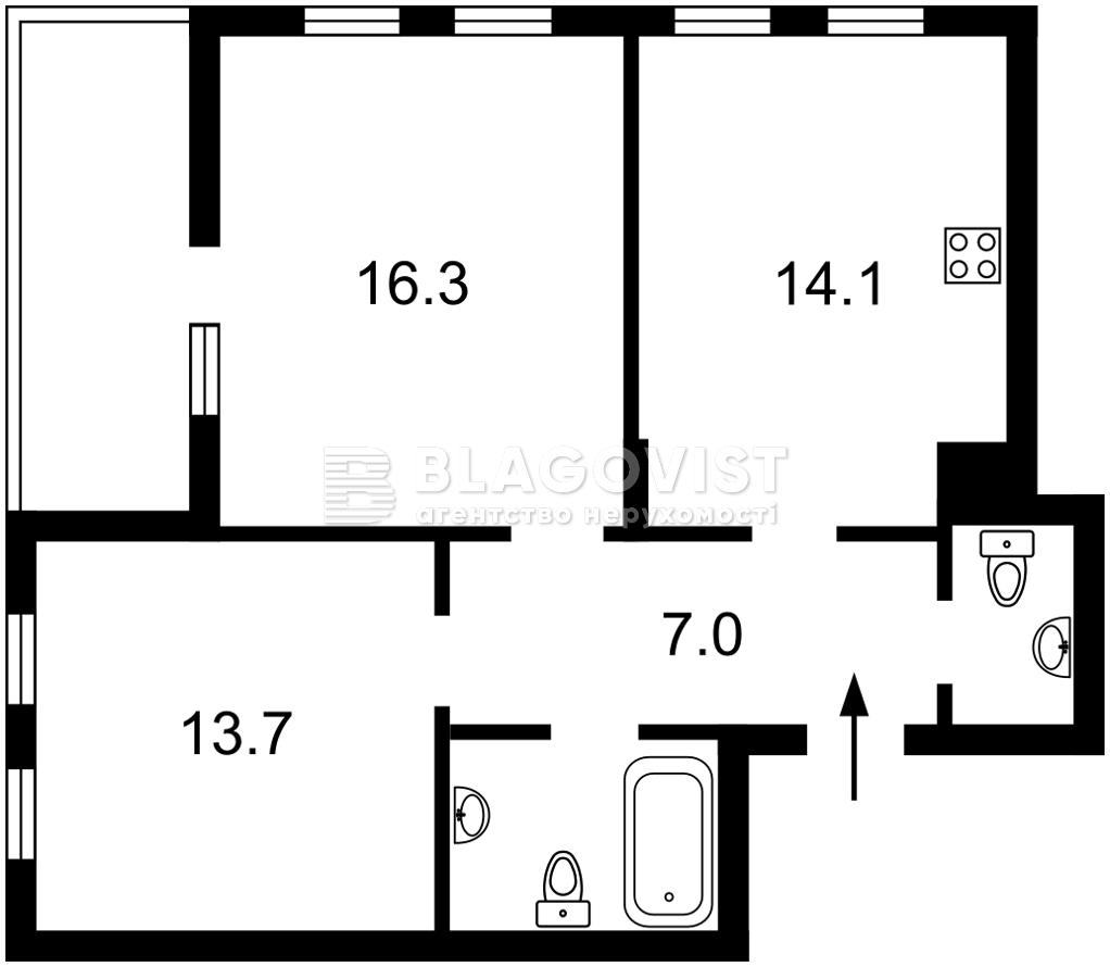 Квартира R-69352, Бердника Олеся, 1г, Київ - Фото 3