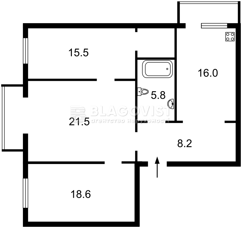 Apartment P-32672, Mazepy Ivana (Sichnevoho Povstannia), 3б, Kyiv - Photo 3