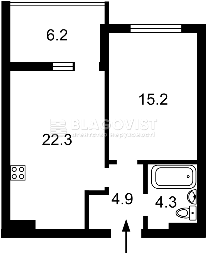 Apartment R-71435, Povitrianykh Syl avenue (Povitroflotskyi avenue), 56 корпус 1, Kyiv - Photo 3