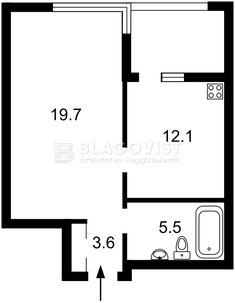 Квартира C-113329, Гарета Джонса (Хохловых Семьи), 12, Киев - Фото 6