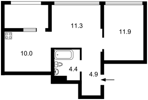 Квартира C-113328, Гарета Джонса (Хохловых Семьи), 12, Киев - Фото 8