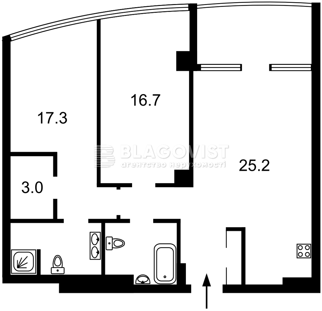 Квартира R-72546, Иоанна Павла II (Лумумбы Патриса), 12 корпус 1, Киев - Фото 2