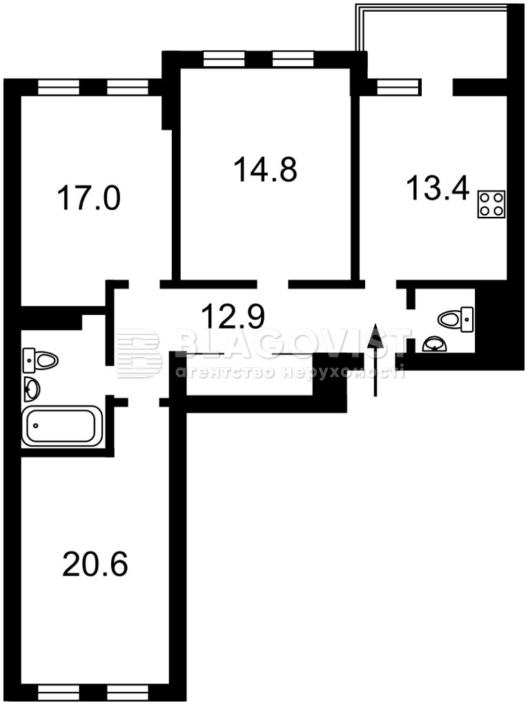 Квартира R-72697, Бердника Олеся, 1г, Київ - Фото 3