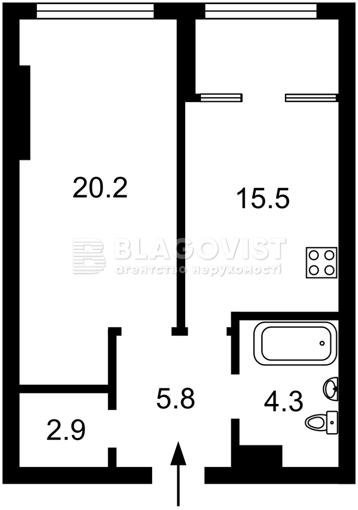 Apartment Q-4431, Beresteis'kyi avenue (Peremohy avenue), 11 корпус 1, Kyiv - Photo 11