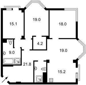 Квартира Q-4141, Здановской Юлии (Ломоносова), 75а, Киев - Фото 5