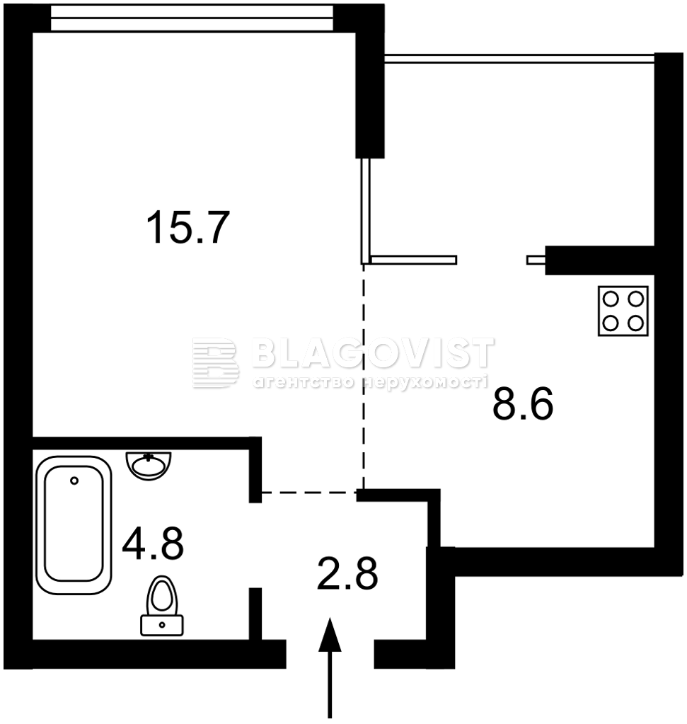 Apartment D-40051, Gareta Dzhonsa (Khokhlovykh Sim'i), 12а, Kyiv - Photo 2