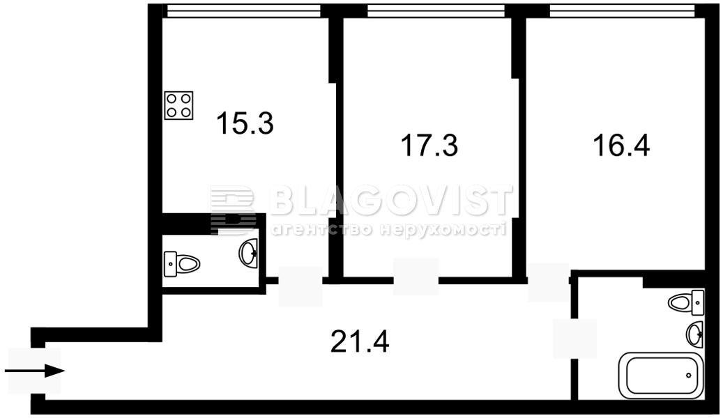 Apartment Q-5040, Maksymovycha Mykhaila (Trutenka Onufriia), 32б, Kyiv - Photo 6