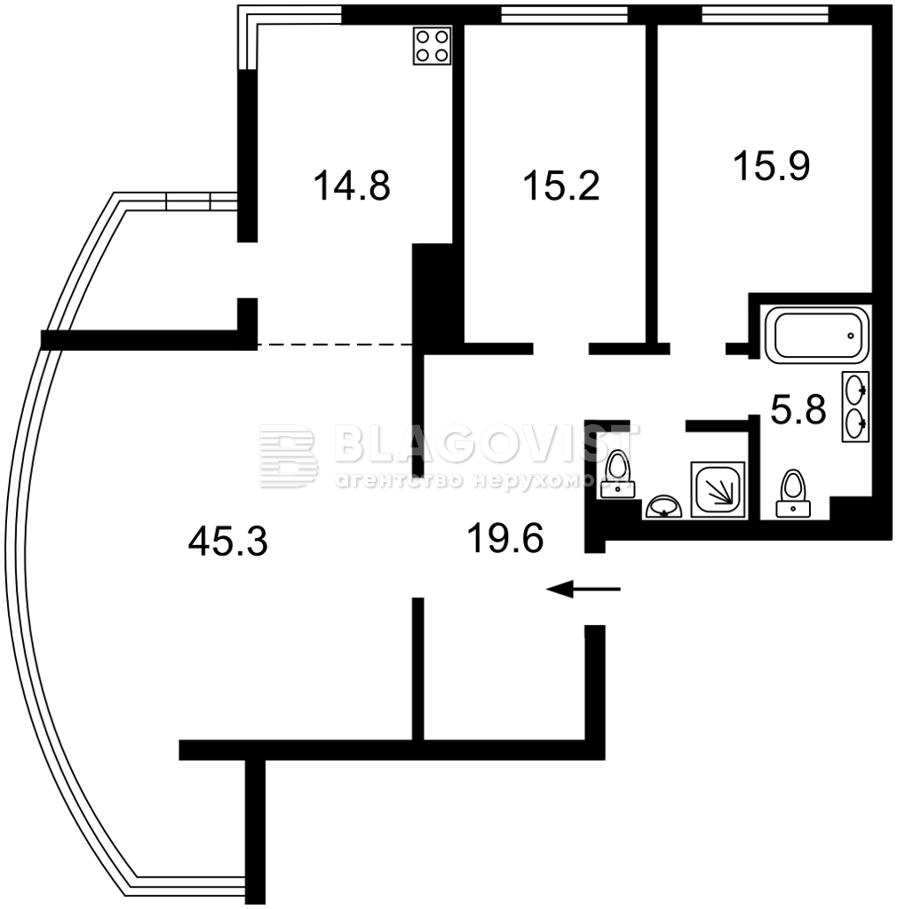 Квартира Q-5055, Заречная, 1в, Киев - Фото 3