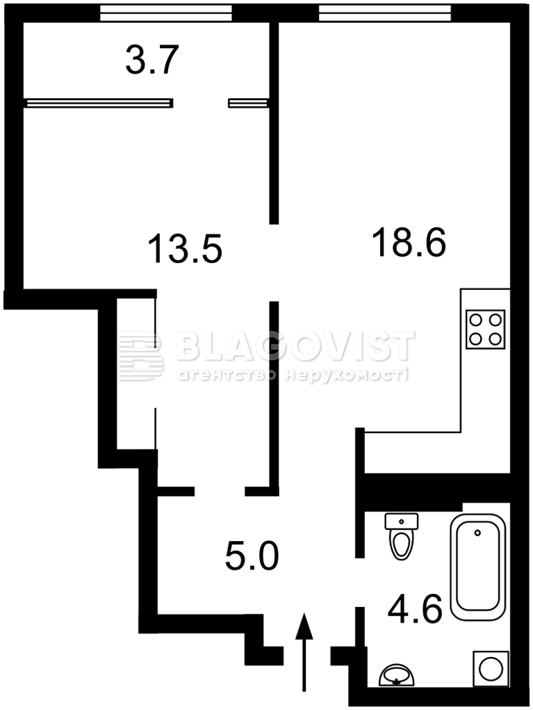 Квартира Q-5603, Фортечный тупик (Тверской тупик), 7б, Киев - Фото 8